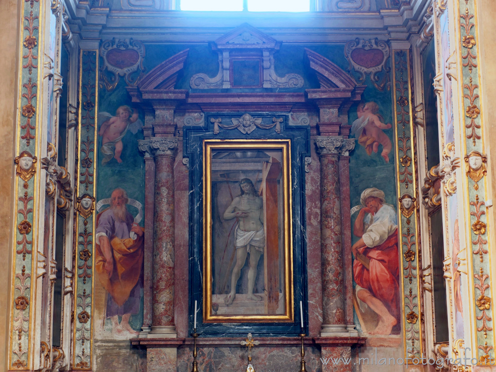 Vimercate (Monza e Brianza, Italy) - Back wall of the Chapel of the Savior in the Sanctuary of the Blessed Virgin of the Rosary